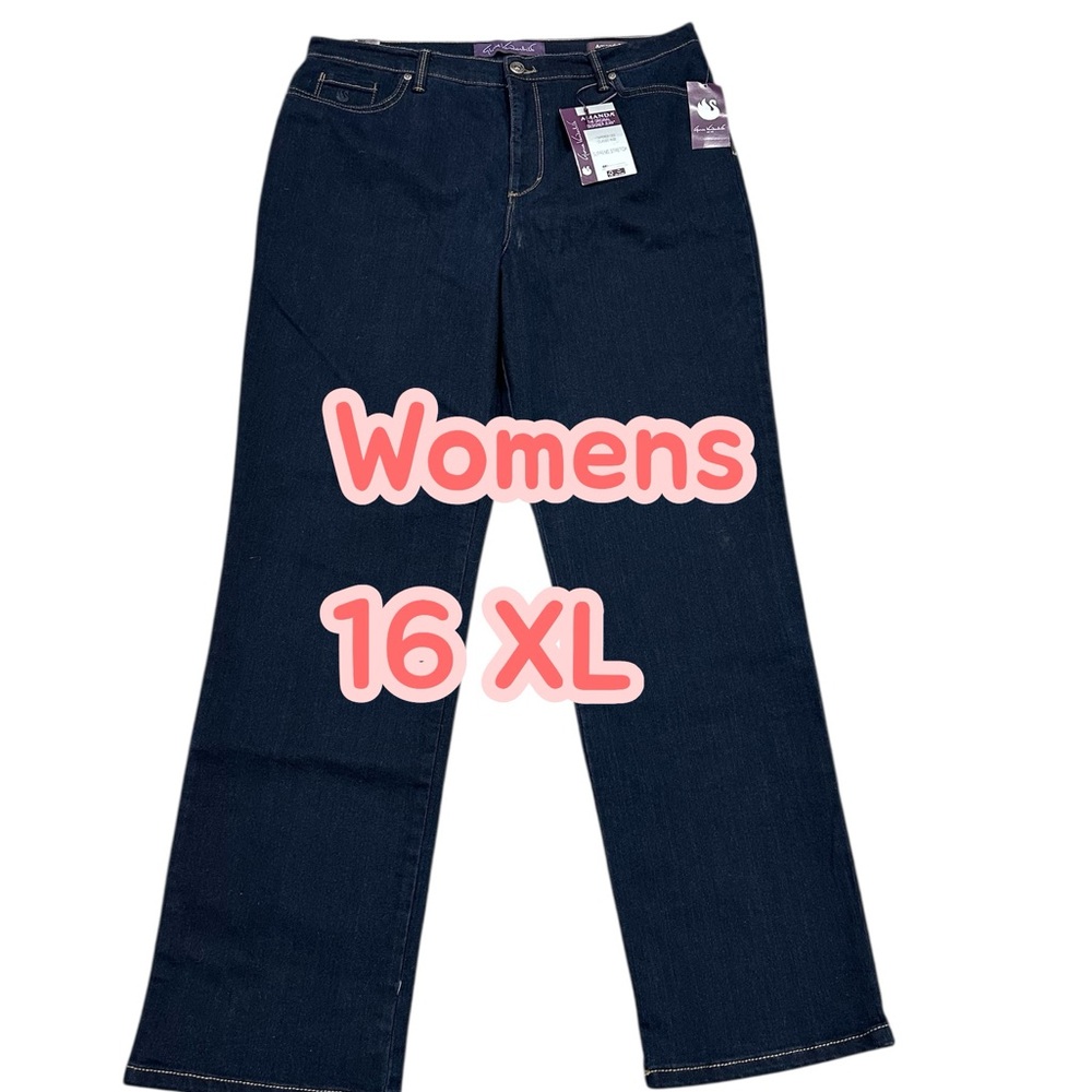 Gloria Vanderbilt 16 XL Jeans Navy Blue Stretch Slimming Amanda High Rise NWT - Picture 3 of 11